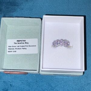 Lab Created Pink Moonstone Ring